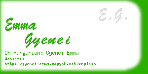 emma gyenei business card